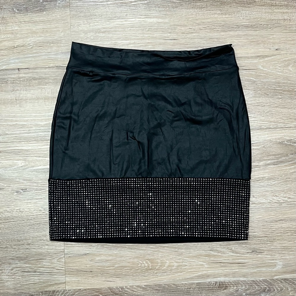 Vintage Y2K 90s Bebe rhinestone mini skirt